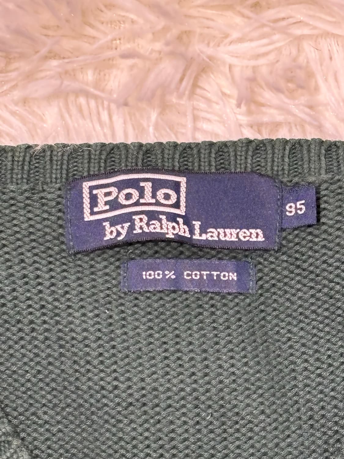 폴로랄프로렌 딥그린 코튼 니트조끼 상품이미지5