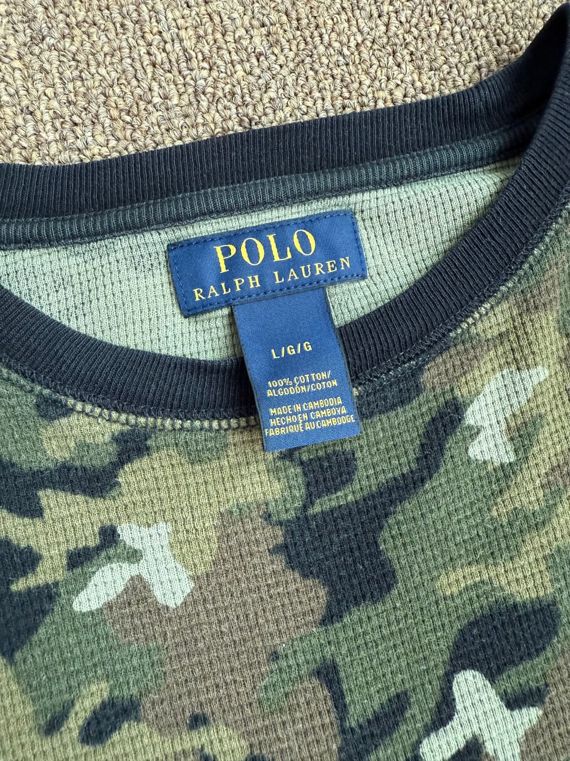 폴로 카모플라쥬 와플 롱 슬리브 Polo ralph lauren  상품이미지3