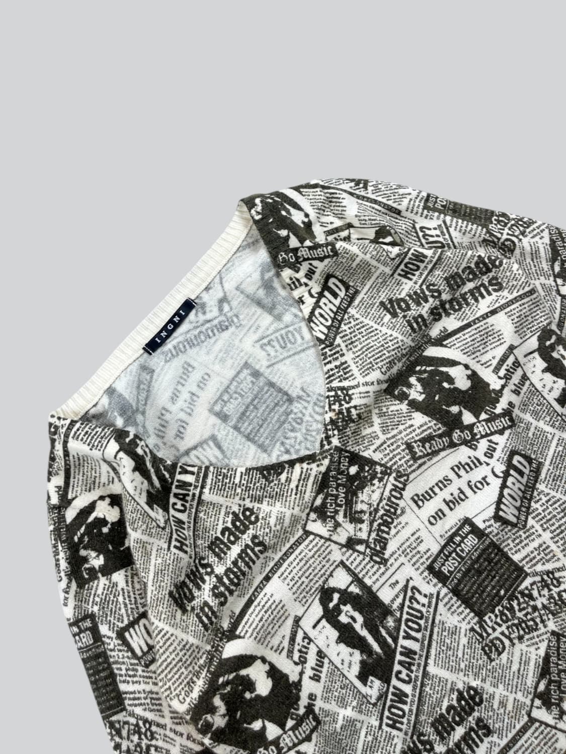 Vintage 프린팅 브이넥 니트  상품이미지2