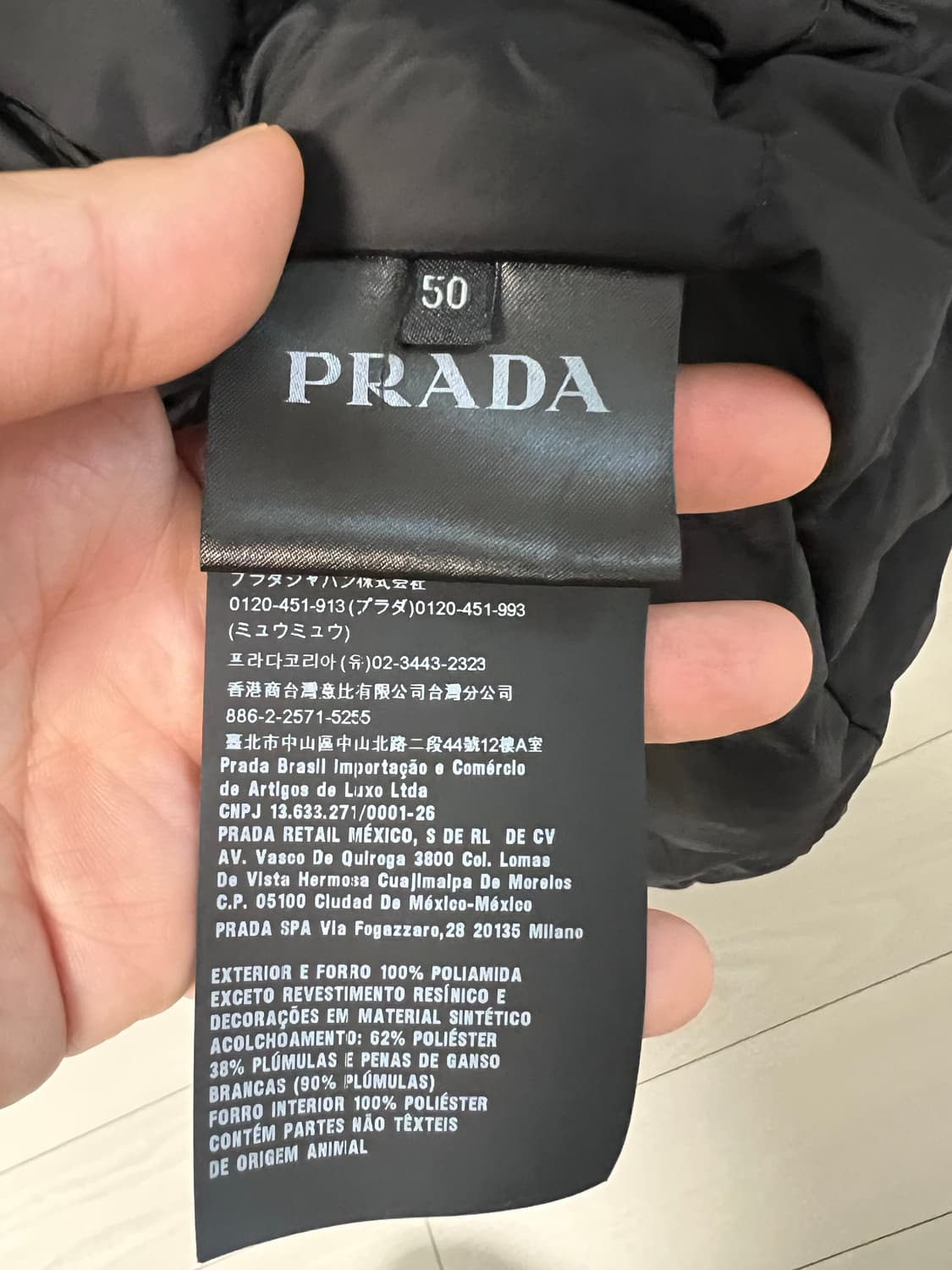 프라다 sgn955 티모시 패딩 블랙 50 상품이미지8