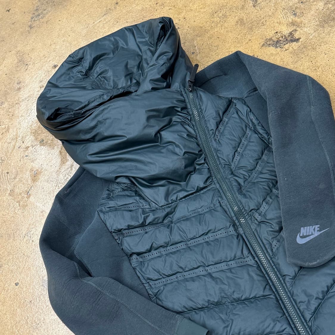 [정품/XS] 나이키 패딩 후드집업 그린 b18 상품이미지1