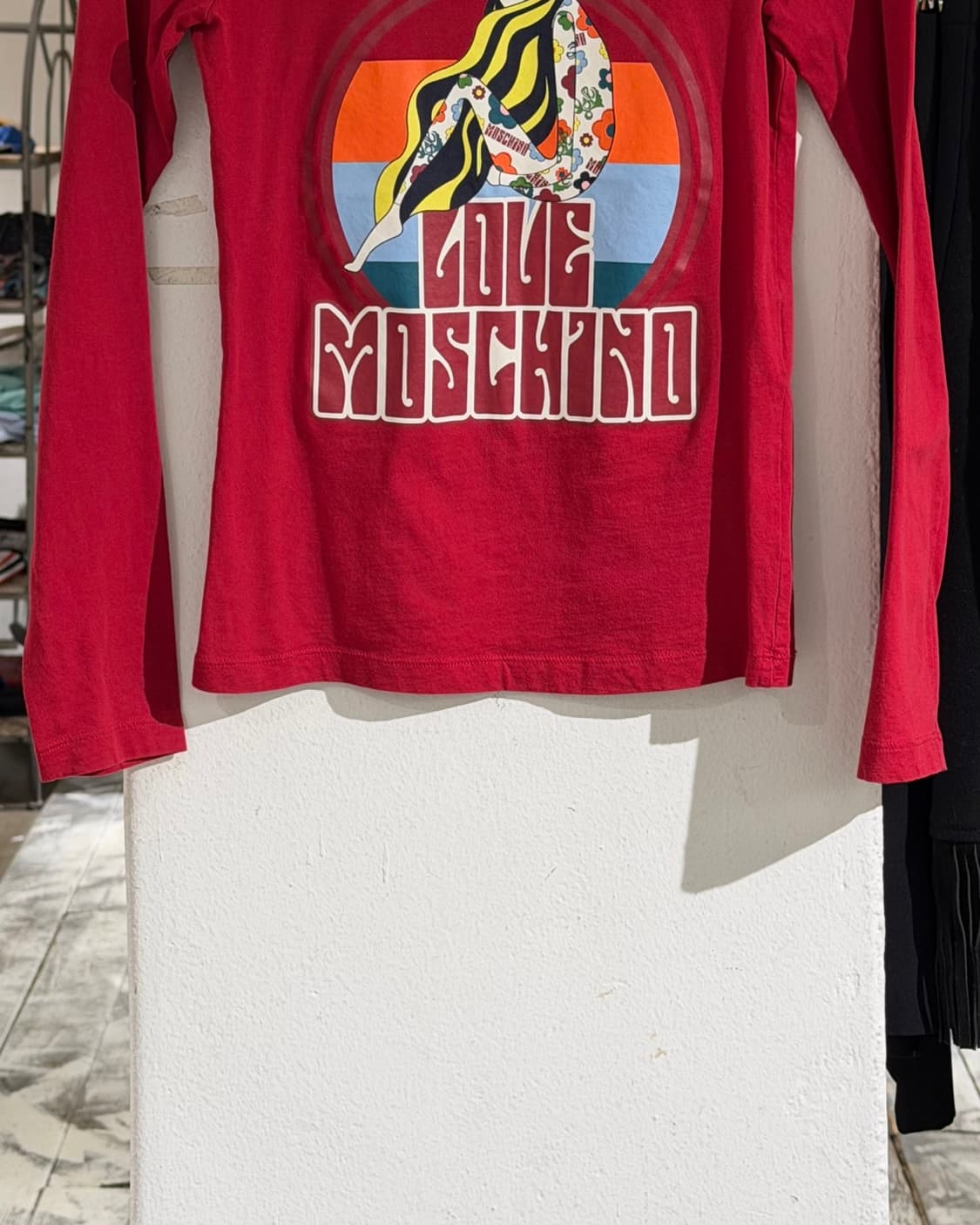 모스키노 레드 러브모스키노 프린팅 티셔츠 상품이미지5