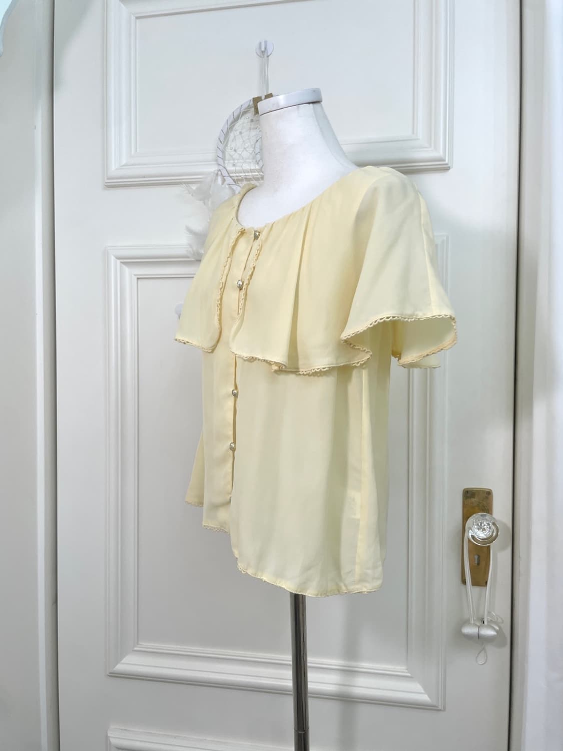 yellow wing point summer blouse(size-F) 상품이미지2