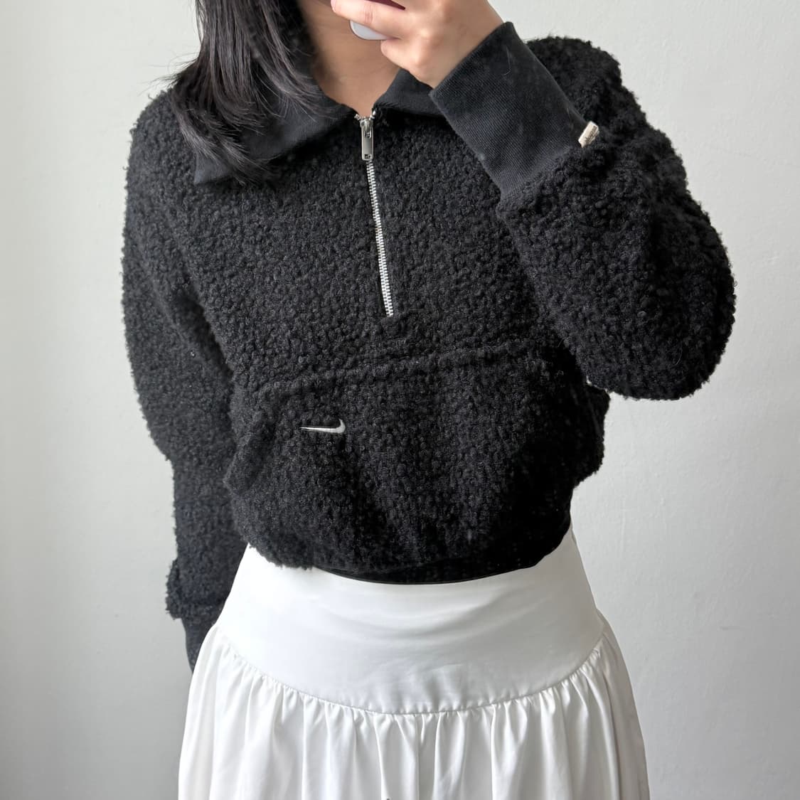 [S] 나이키 뽀글이 크롭 반집업 상품이미지2