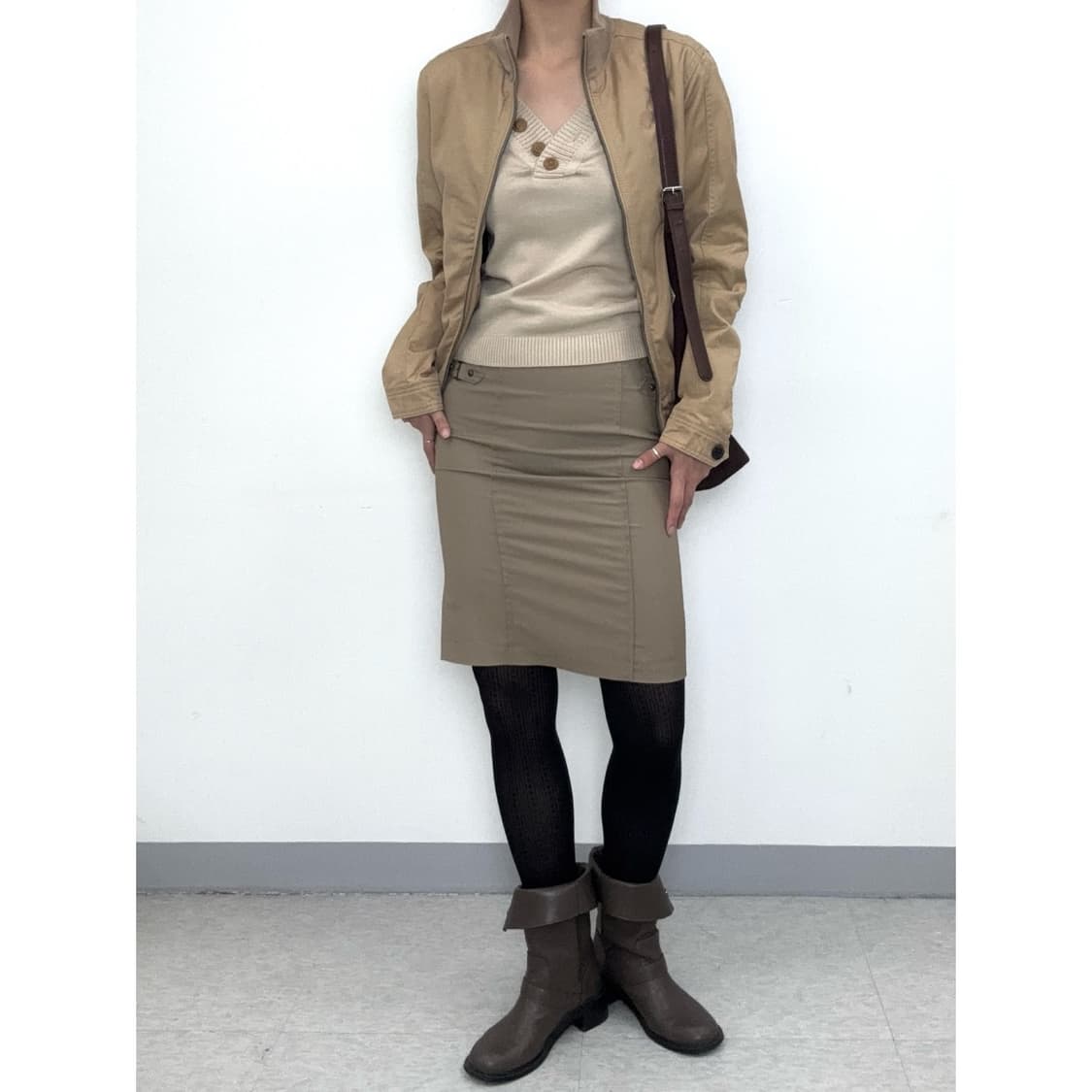 빈티지 웨스턴 미디 스커트 상품이미지1