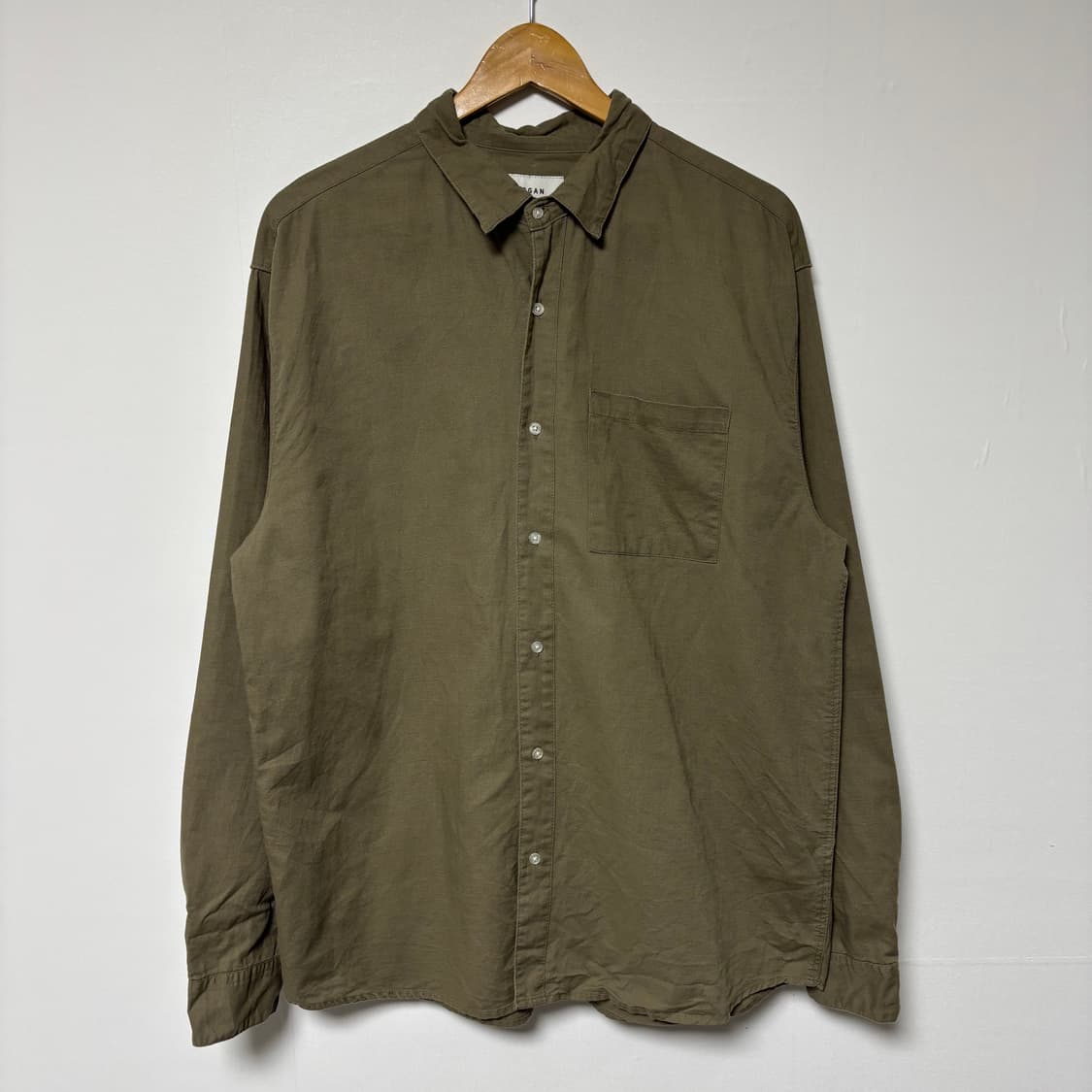 카키색 남방 셔츠  L  상품이미지1