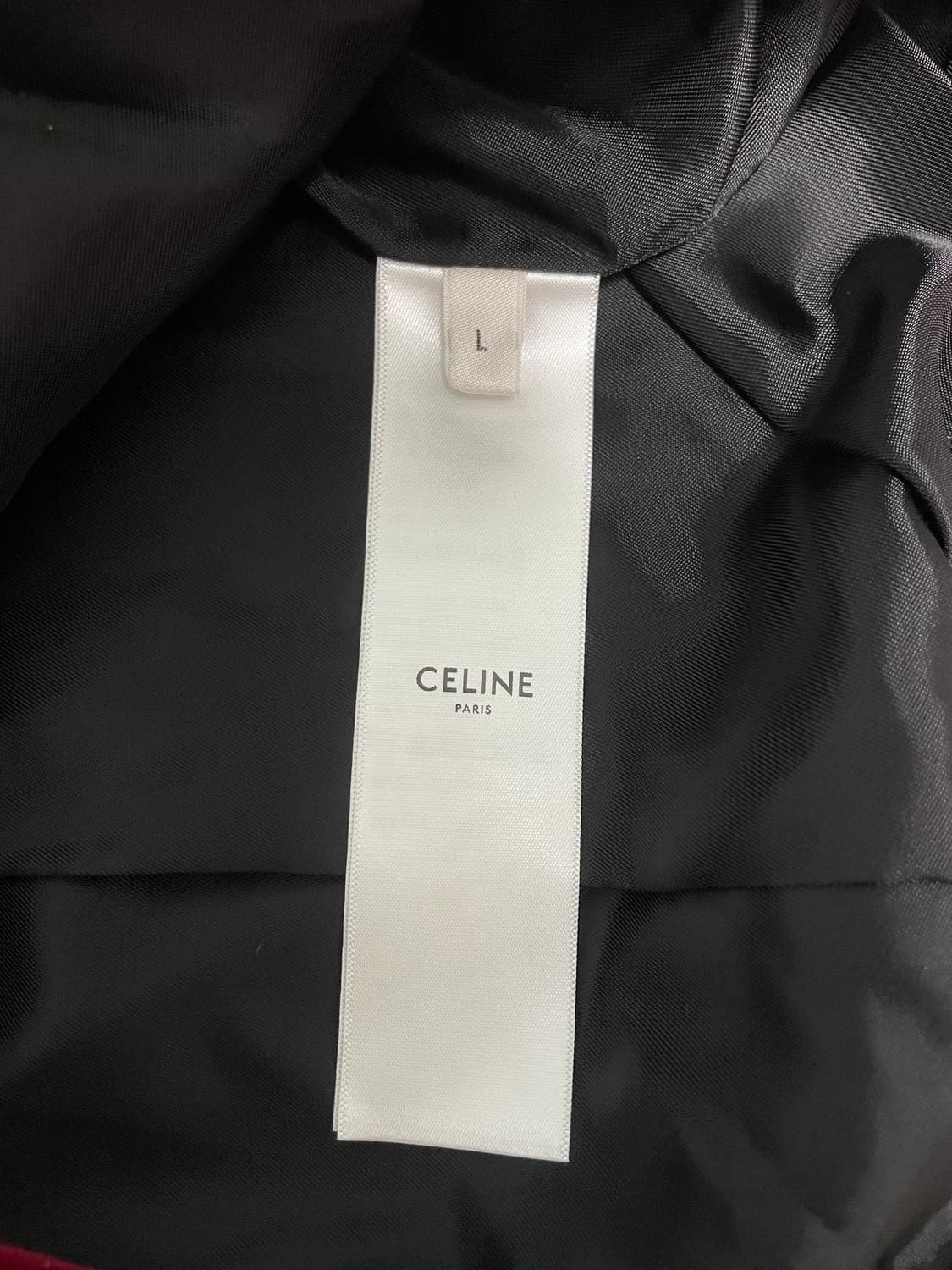 새상품 셀린느 트리오페 벨벳 트랙 져지 자켓 L 버건디 정품택O 상품이미지3