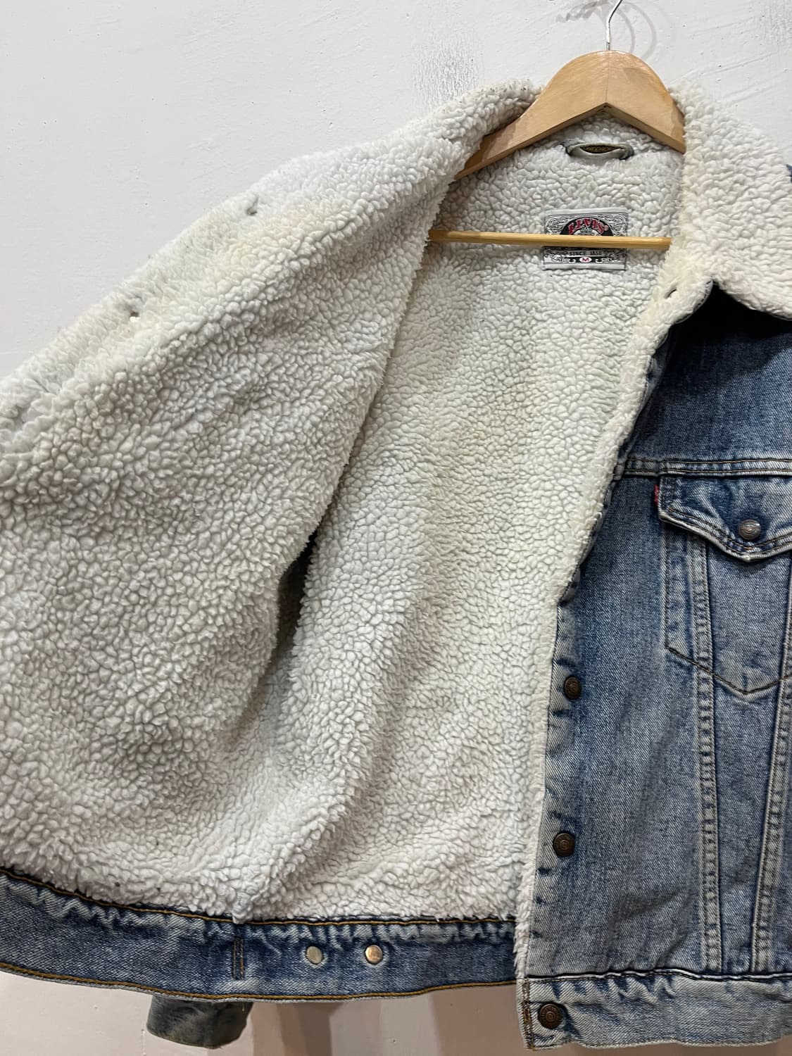 90s 리바이스 쉐르파 데님 자켓 Made in USA 상품이미지9