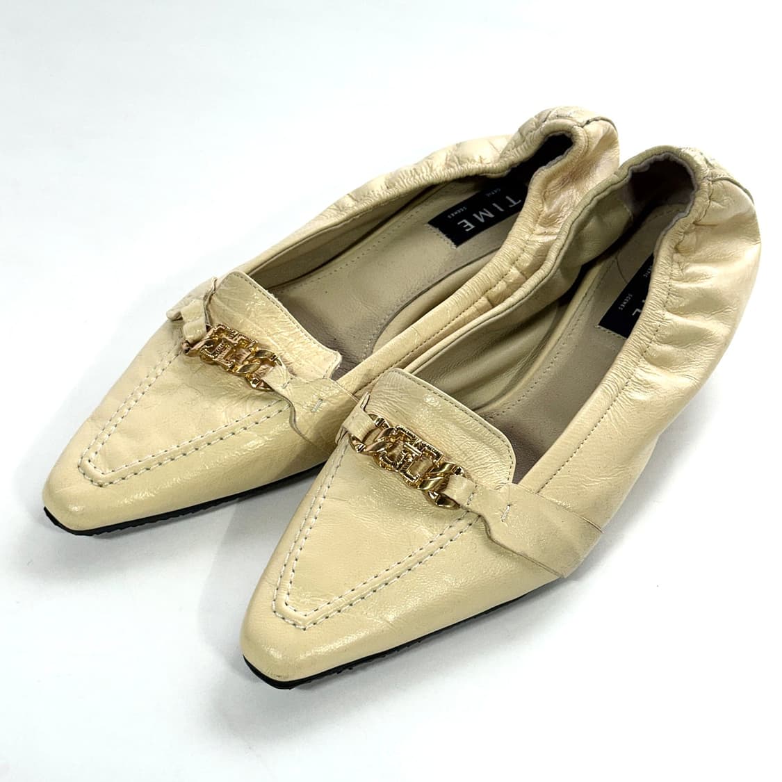 타임 TIME 골드 로고 체인 밴딩 로퍼 상품이미지1