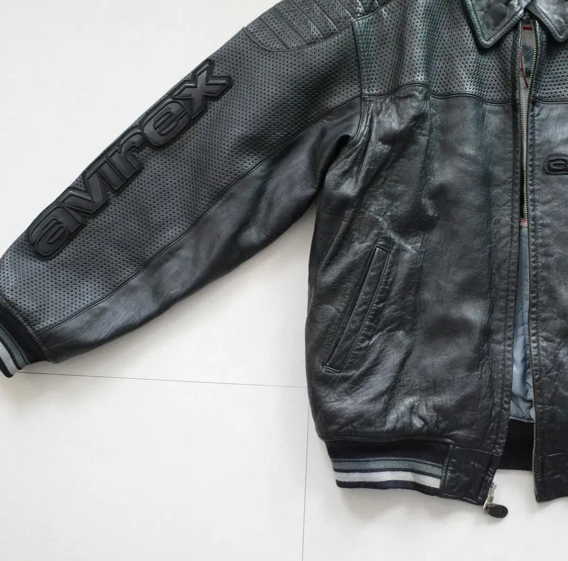 아비렉스 독수리 리얼 레더 바시티 자켓 XL 상품이미지3