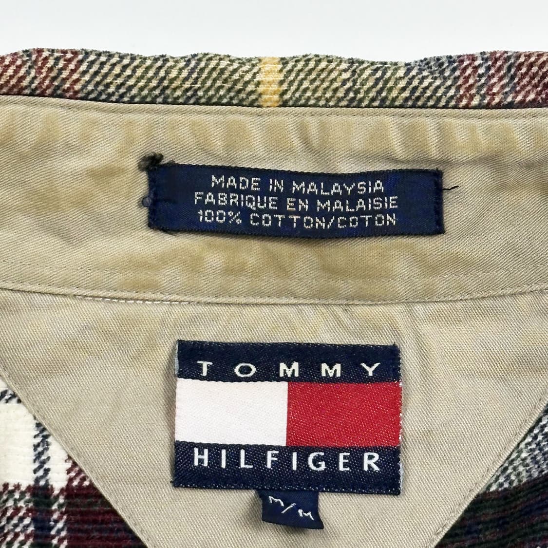 (오염) 타미힐피거 올드 아카이브 크레스트 셔츠 2XL 상품이미지6