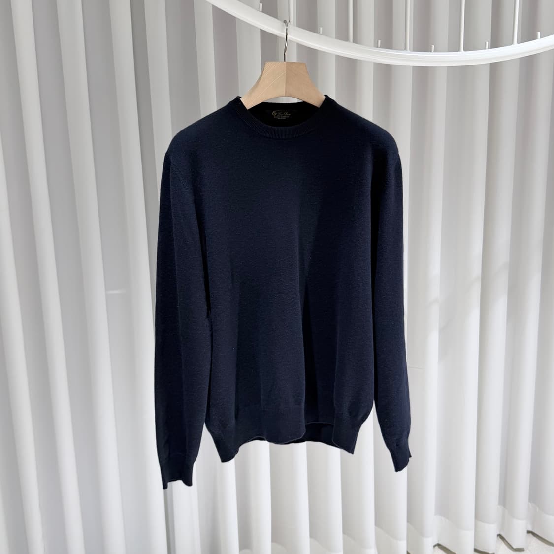 (A+/50) / 로로피아나 파크빌 크루넥 니트 베이비 캐시미어 네이비 상품이미지3