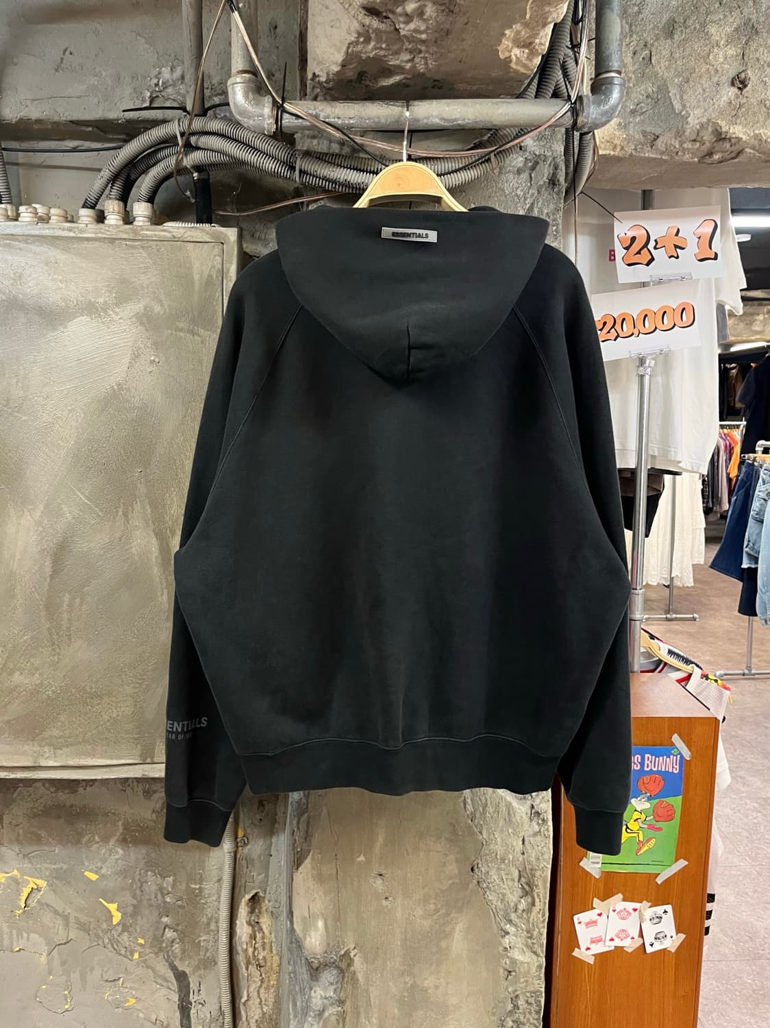 피어오브갓 에센셜 기모 후드티 블랙 L #csz3929 상품이미지2