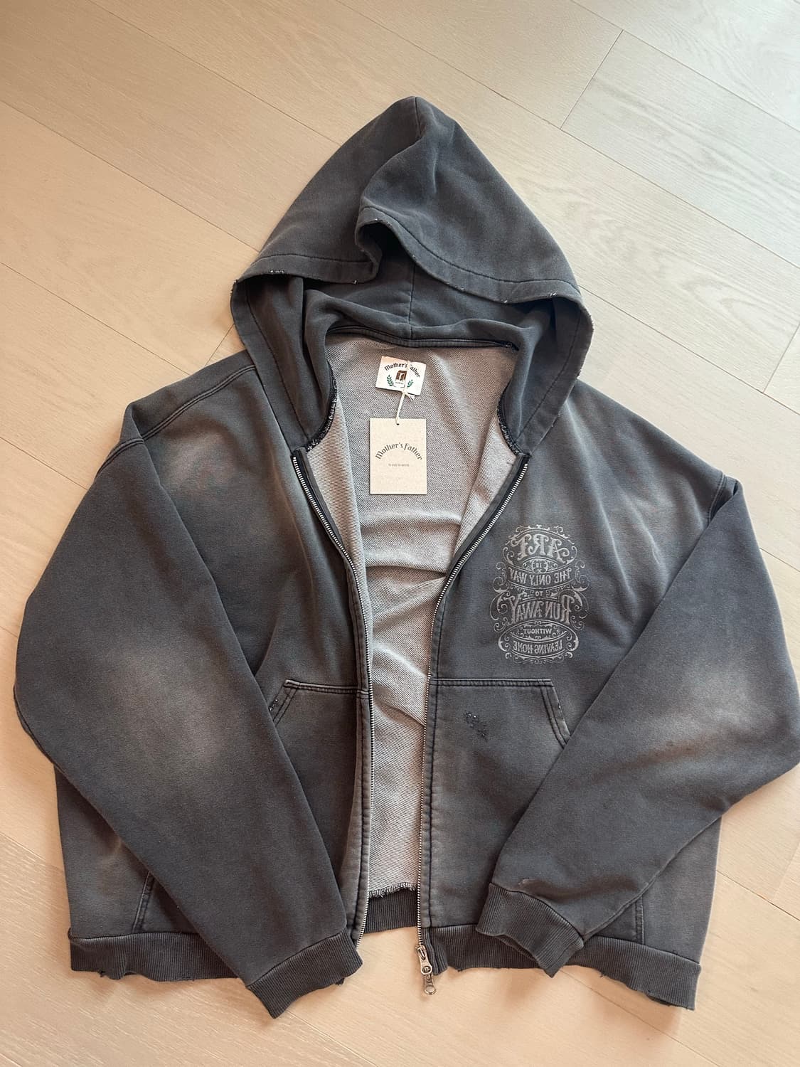 마더스파더 빈티지가공 후드집업 판매 상품이미지1