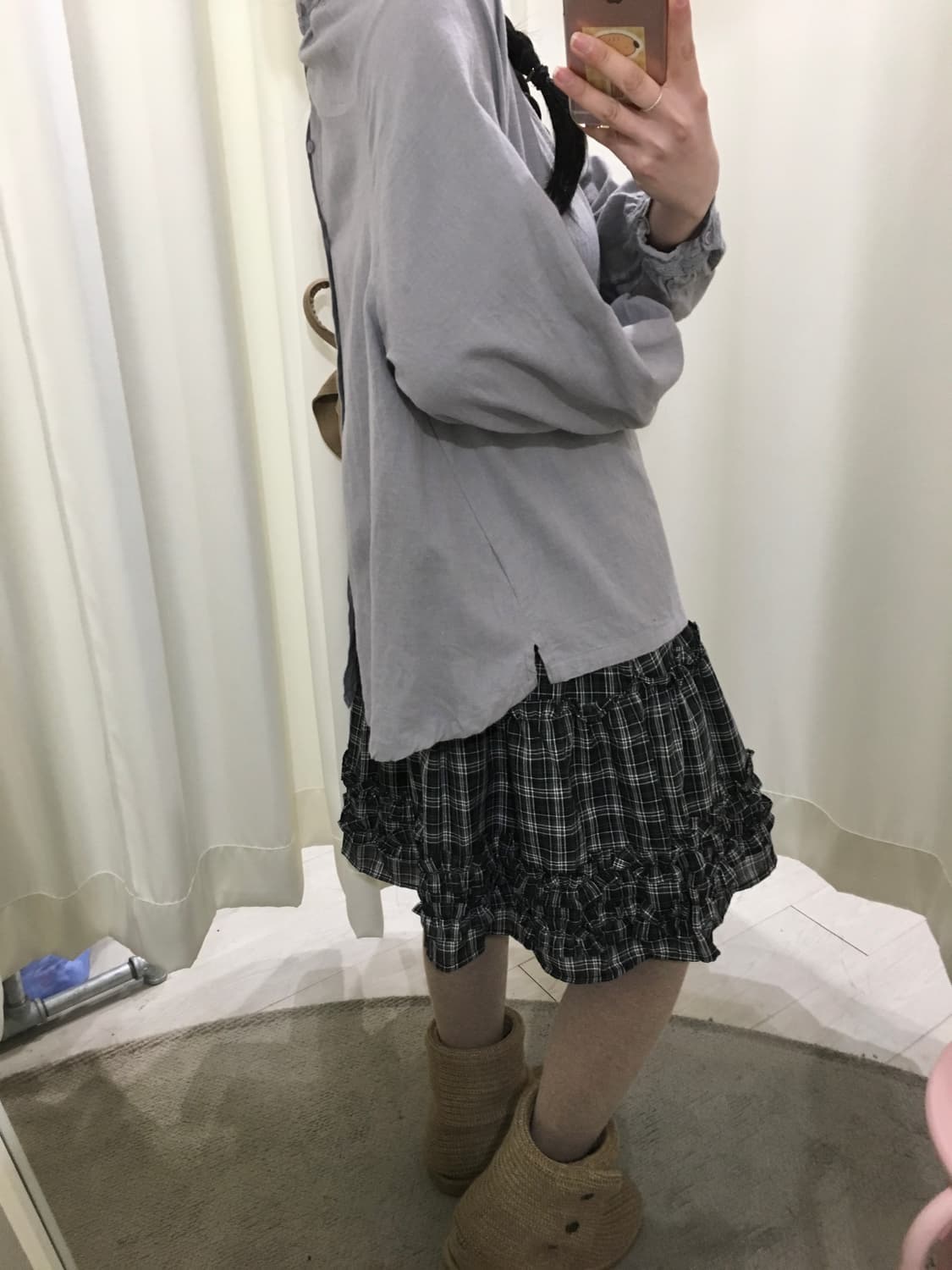 mute sky button blouse 상품이미지4