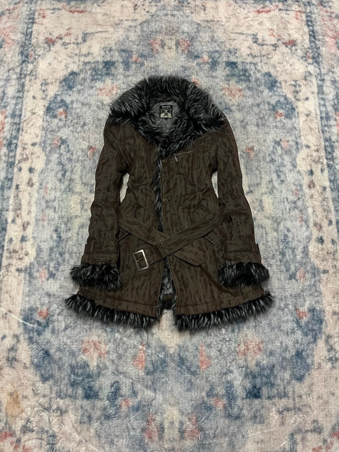 Spinash 00s archive leopard trimming fur 상품이미지1