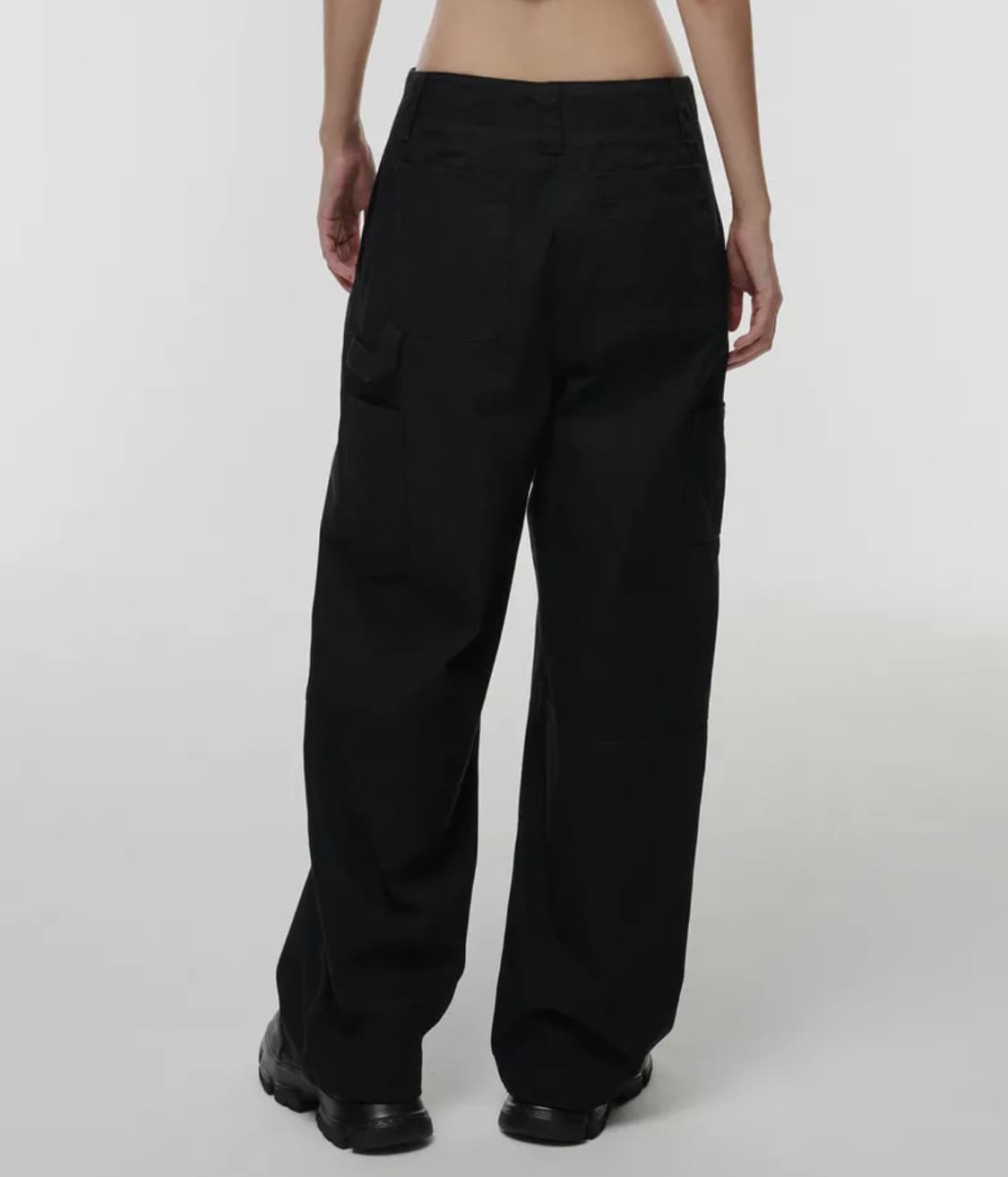 무신사 스탠다드 우먼즈 와이드 카펜터 팬츠 블랙 24 상품이미지2