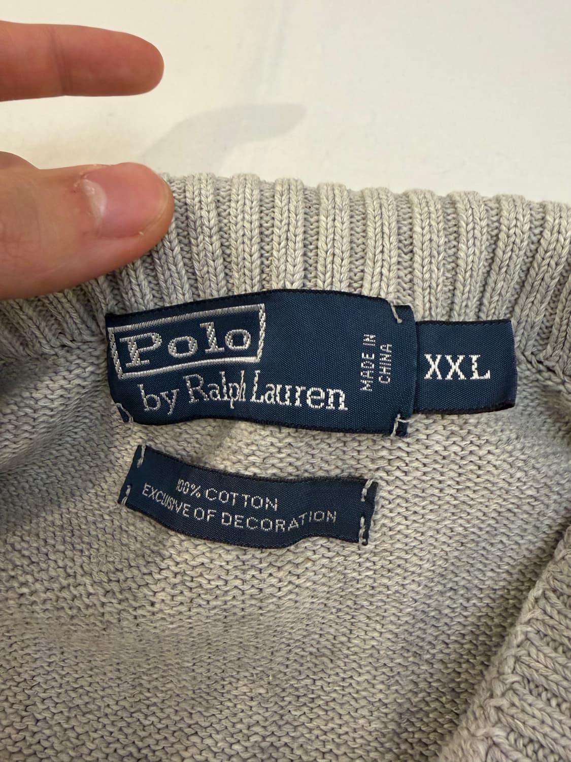 폴로 랄프로렌 반집업 니트 스웨터 그레이 상품이미지3