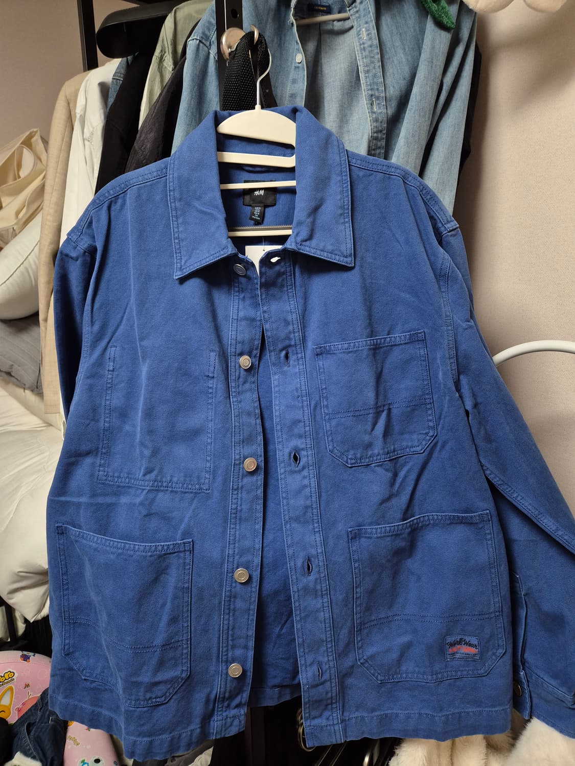 H&M 블루 워크 자켓 M95사이즈 새상품 상품이미지1