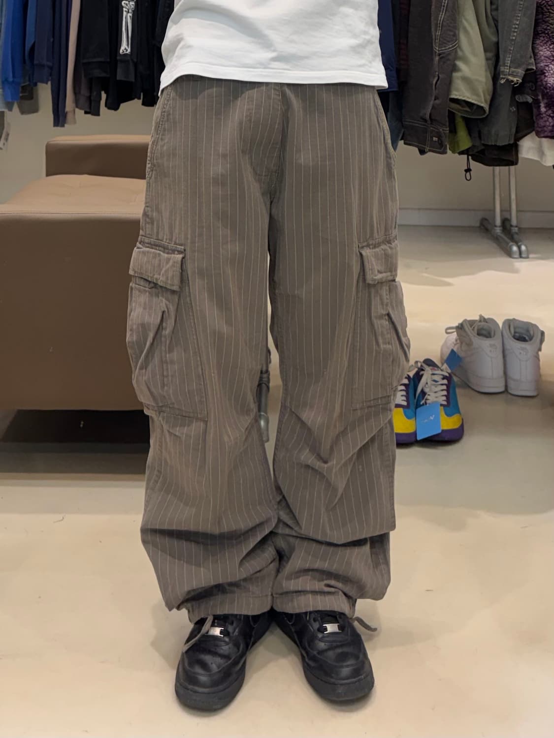 00s 스투시 스트라이프 카고 팬츠 상품이미지5
