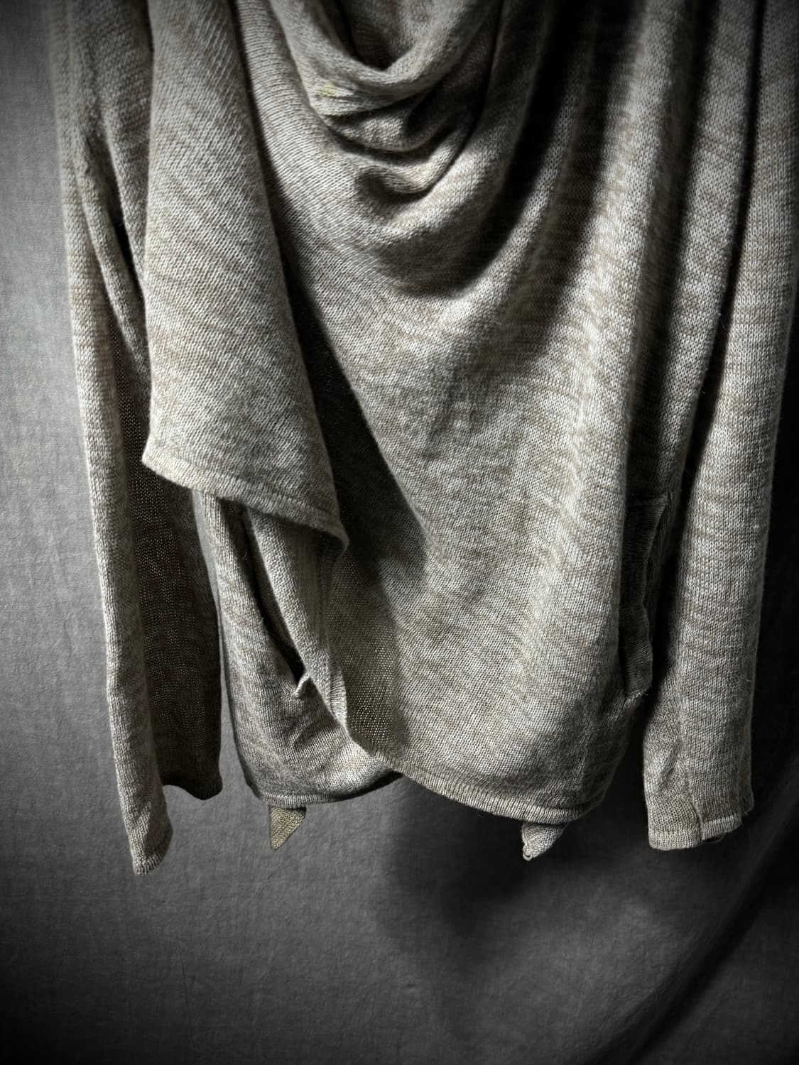 SCHLÜSSEL Linen Blend Drape Cardigan   상품이미지3