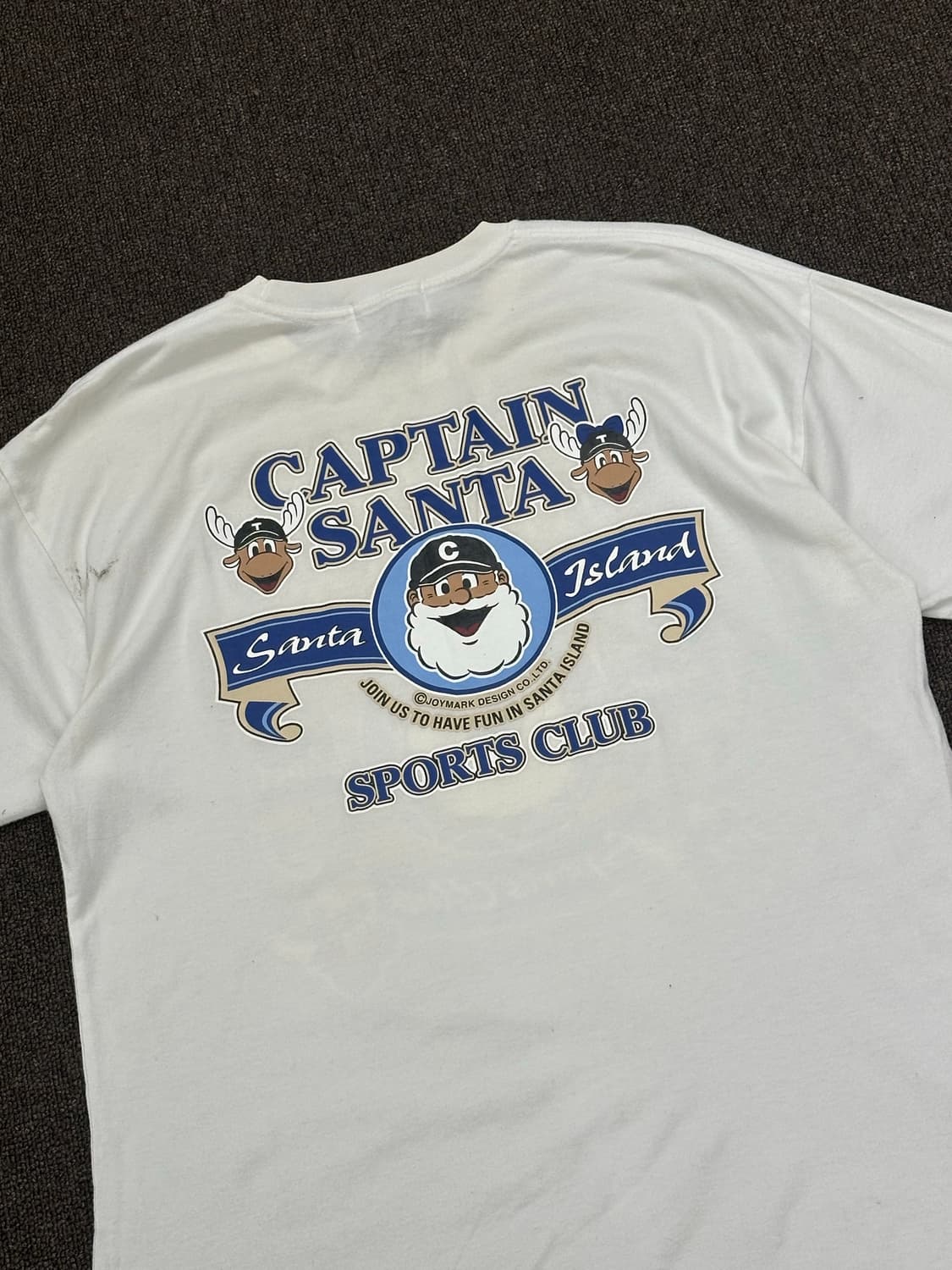 L)캡틴 산타 빈티지 빅프린팅 화이트 반팔 상품이미지6