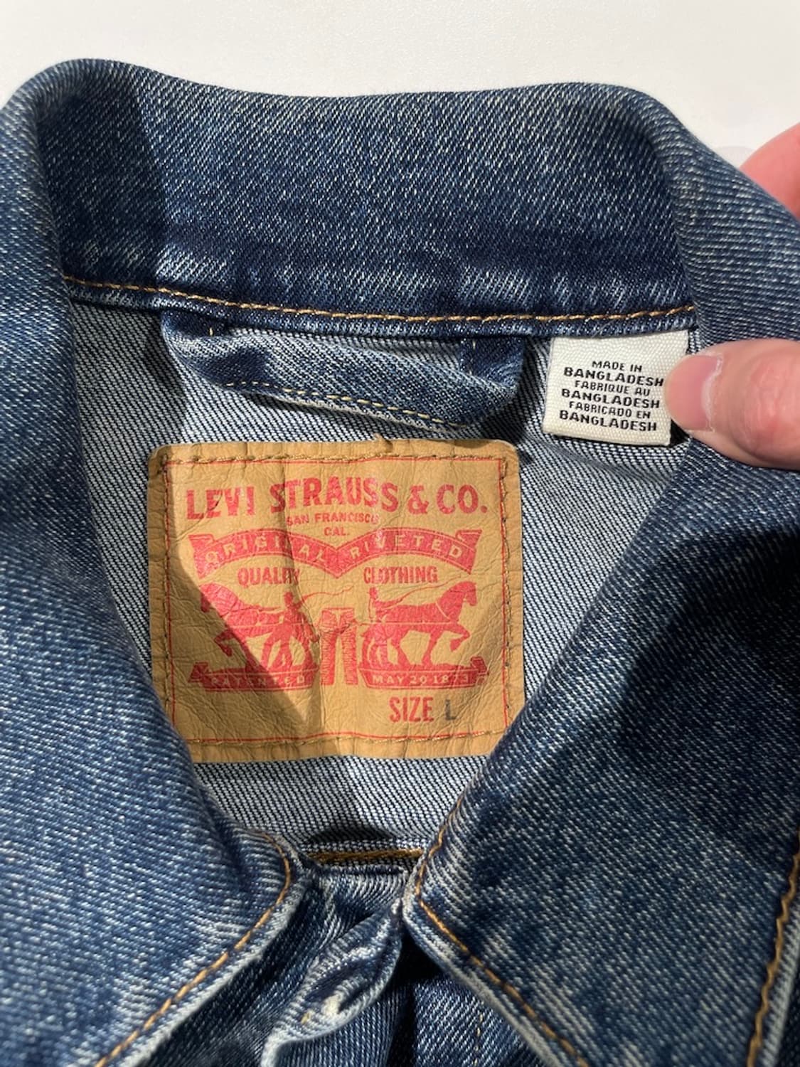 리바이스 중청 웨스턴 포켓 워싱 데님 자켓 상품이미지7