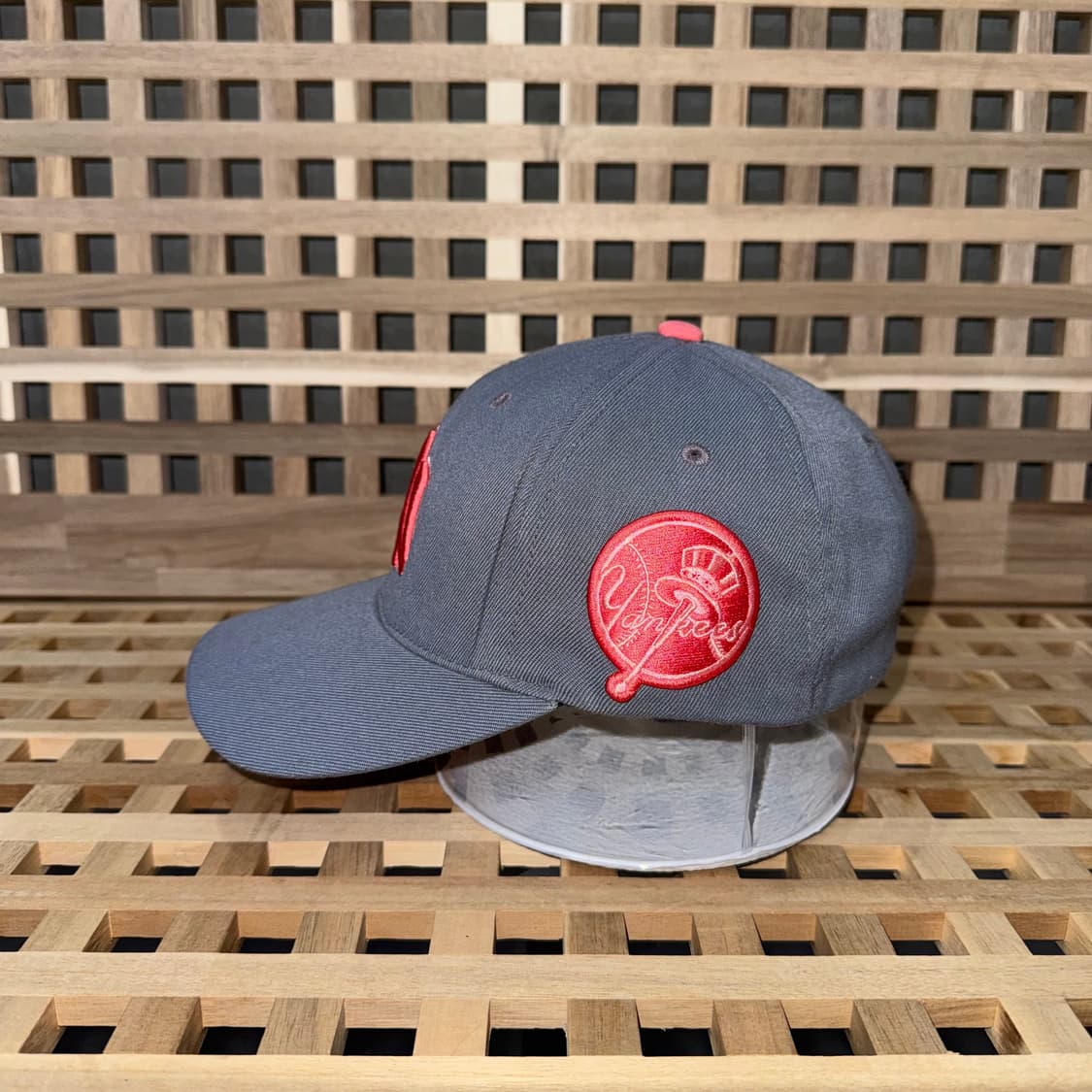 mlb 뉴욕 양키스 그레이/핑크 캡 상품이미지2