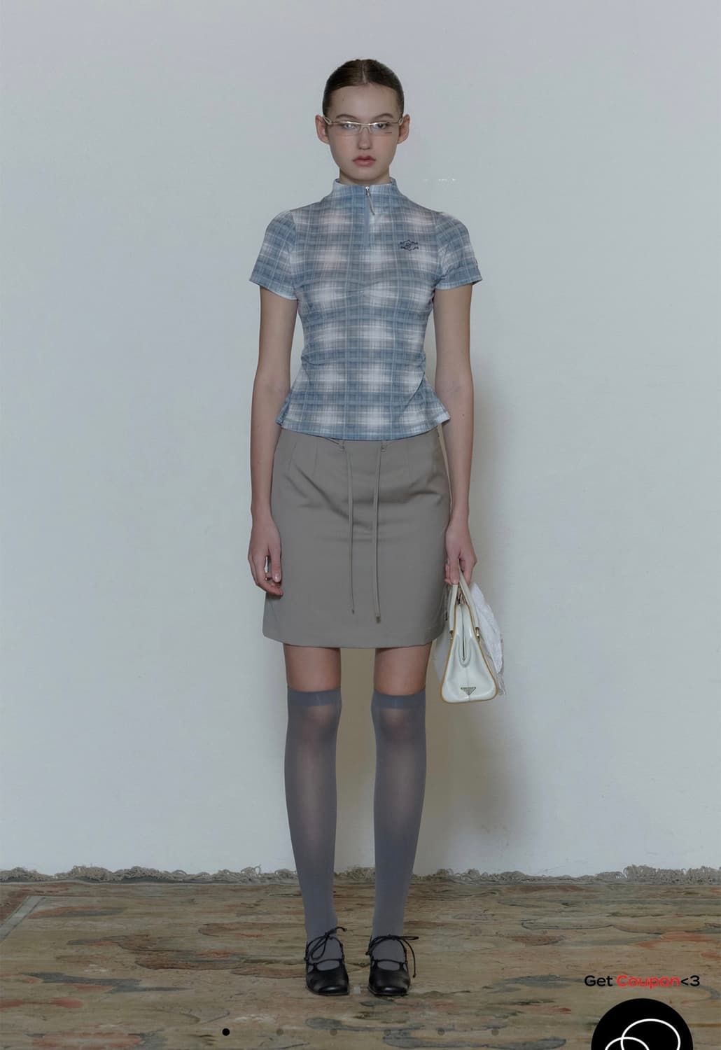 스컬프터 긱 하프 집업 블루 그레이 (M) 상품이미지1