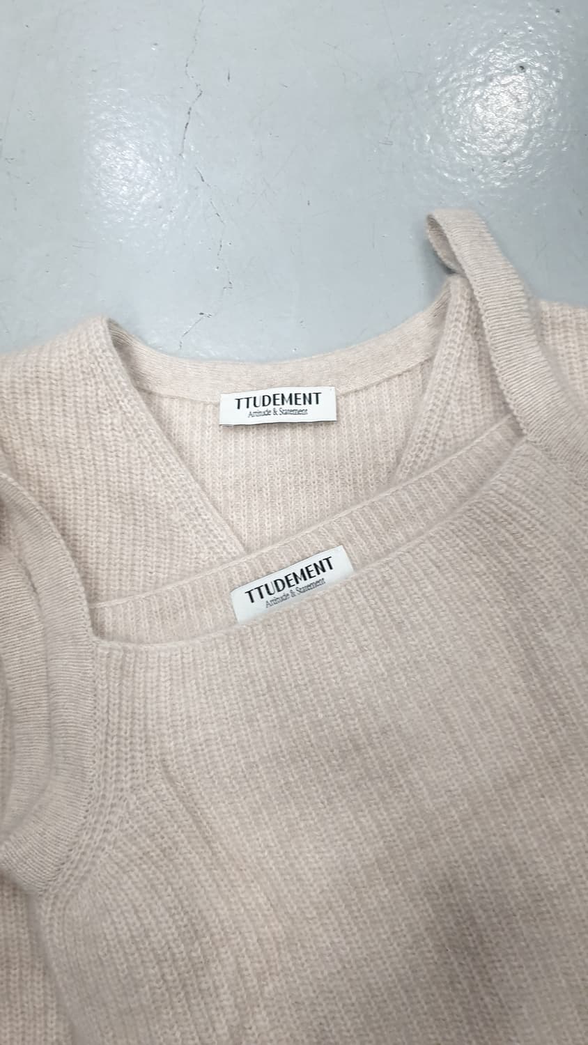 TTUDEMENT 니트 가디건 + 탑 세트 (FREE) 상품이미지6