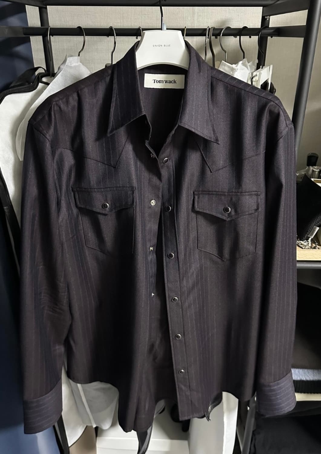 토니웩 25 fw 웨스턴 셔츠 다크 버건디 L 상품이미지1