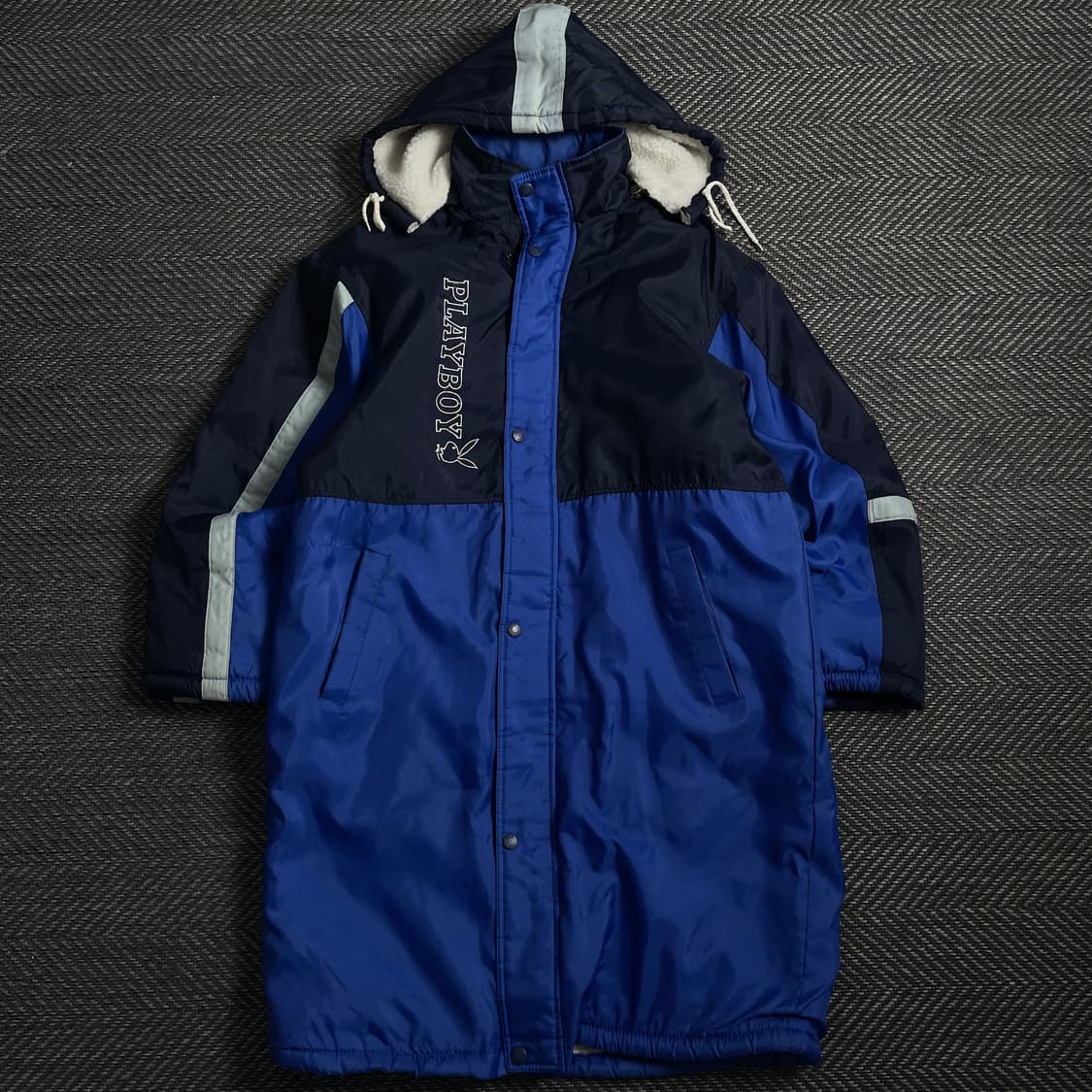 90s 플레이보이 빅로고 벤치코트 돕바 롱 점퍼o 4578 상품이미지3