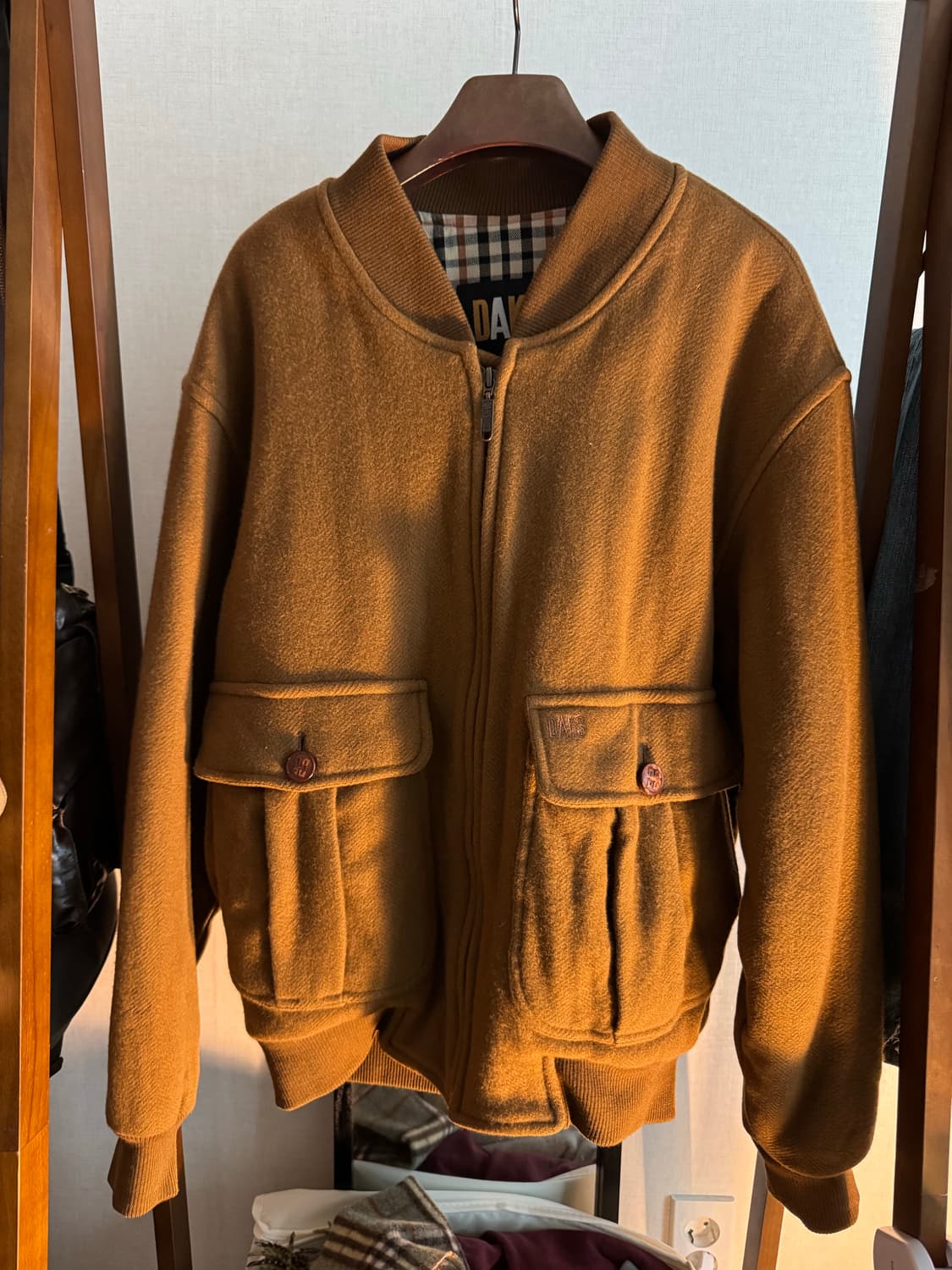 닥스(DAKS) 하우스체크 울 블루종 (105) 상품이미지1