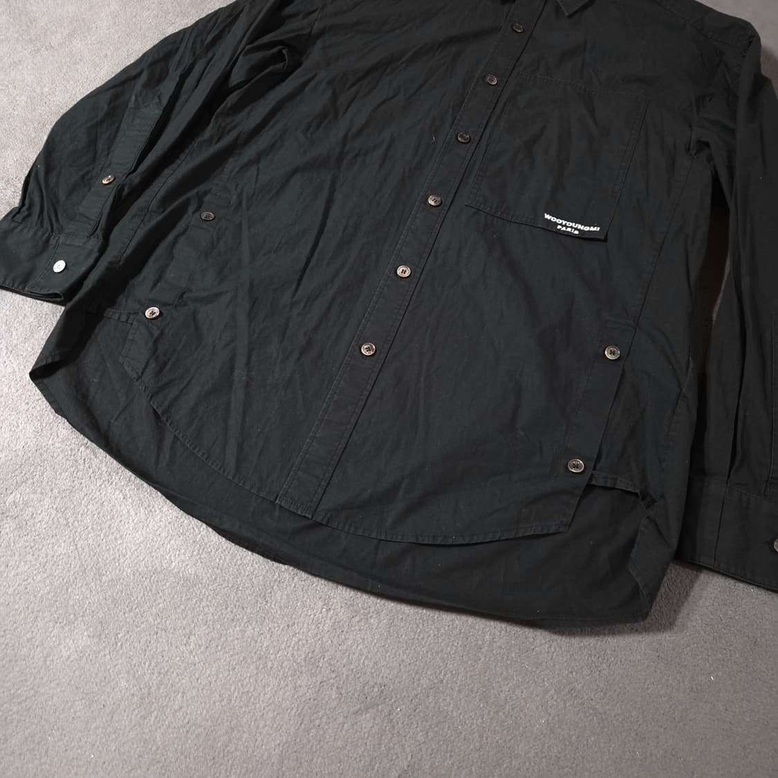 우영미 여성 백 레더 로고 셔츠 38 (남성95) 상품이미지6