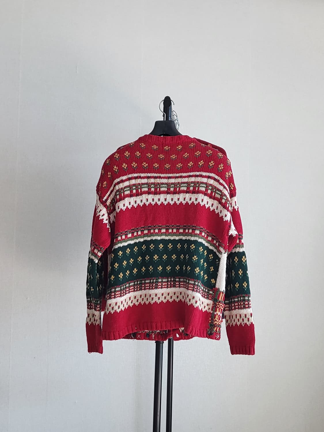 Heirloom 레드 크리스마스 빈티지 가디건 상품이미지5
