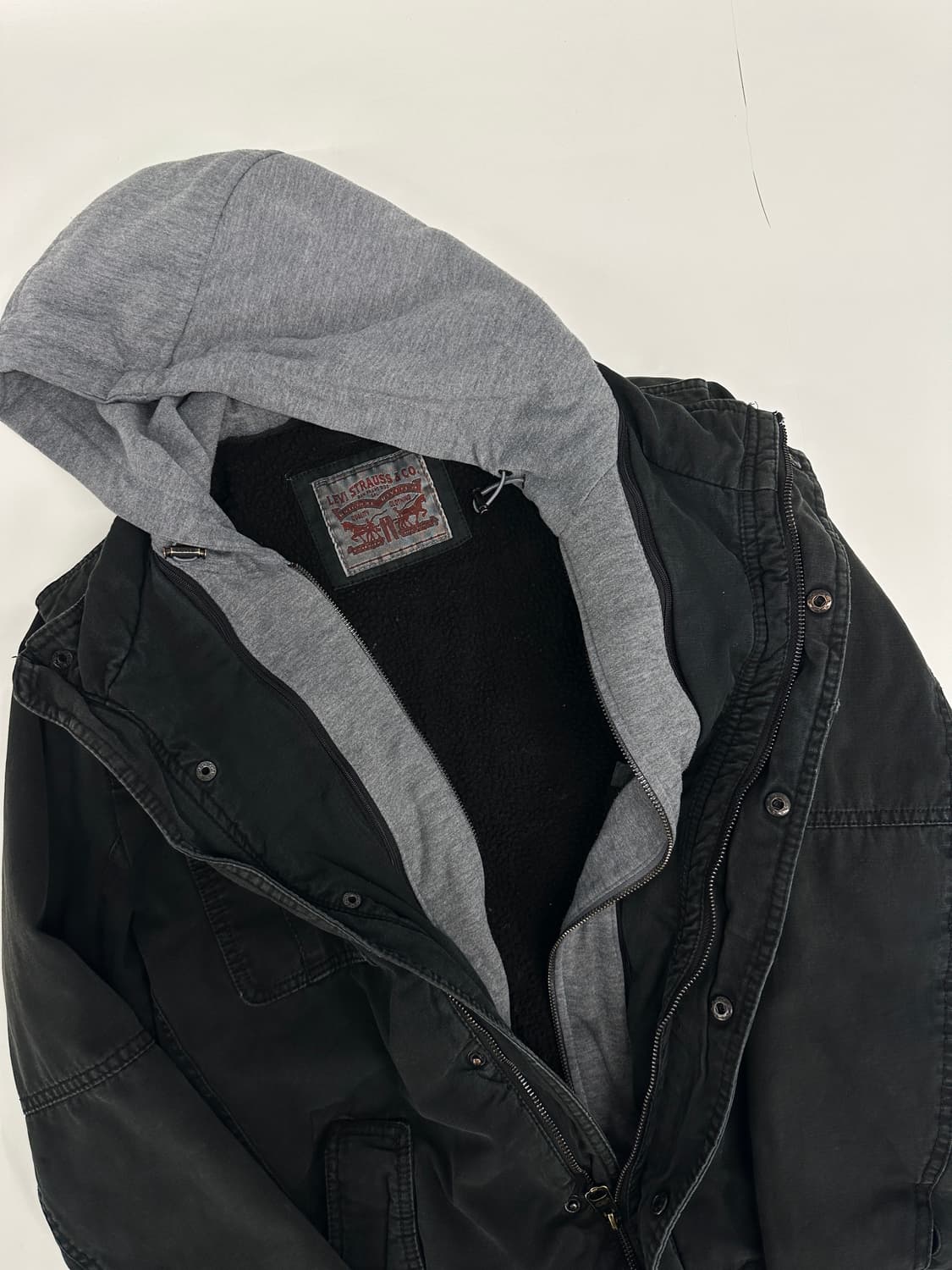 리바이스 데저트 후드 레이어드 자켓(워싱블랙) 상품이미지4