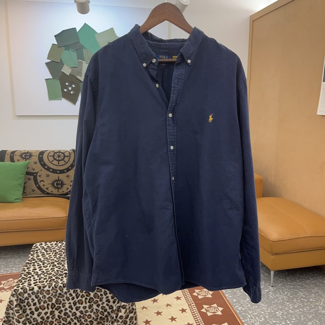 폴로 랄프로렌 신형 자수로고 모던 캐주얼 오버핏 셔츠 XXL C09044 상품이미지3