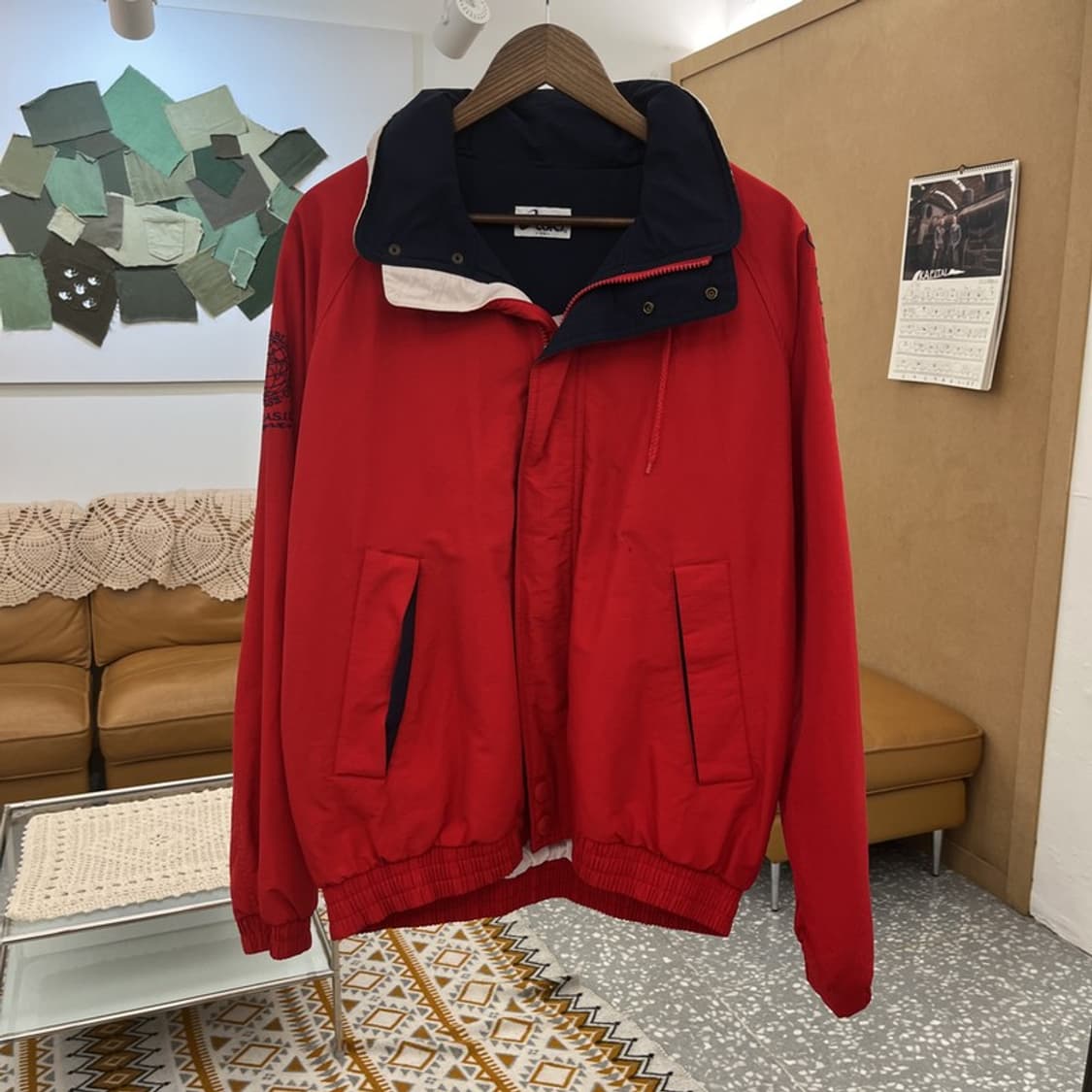 아식스 올드스쿨 레트로 오버핏 레터링 바람막이 자켓 105 C10719 상품이미지3