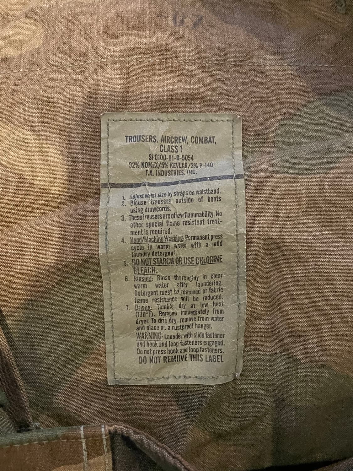 us army 오리지널 에어크루 카모 카고 팬츠 L/L 상품이미지3