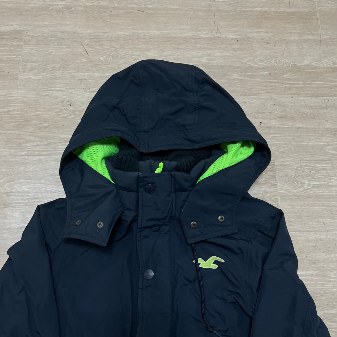 홀리스터 자수 로고 메쉬 바람막이 후드자켓 [네이비] L/100 상품이미지2