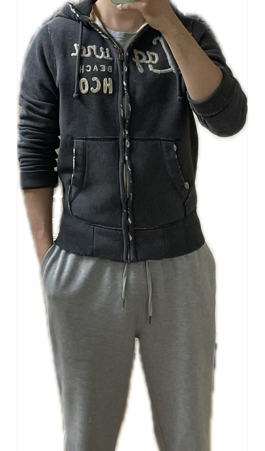 홀리스터 차콜색 후드집업 상품이미지2