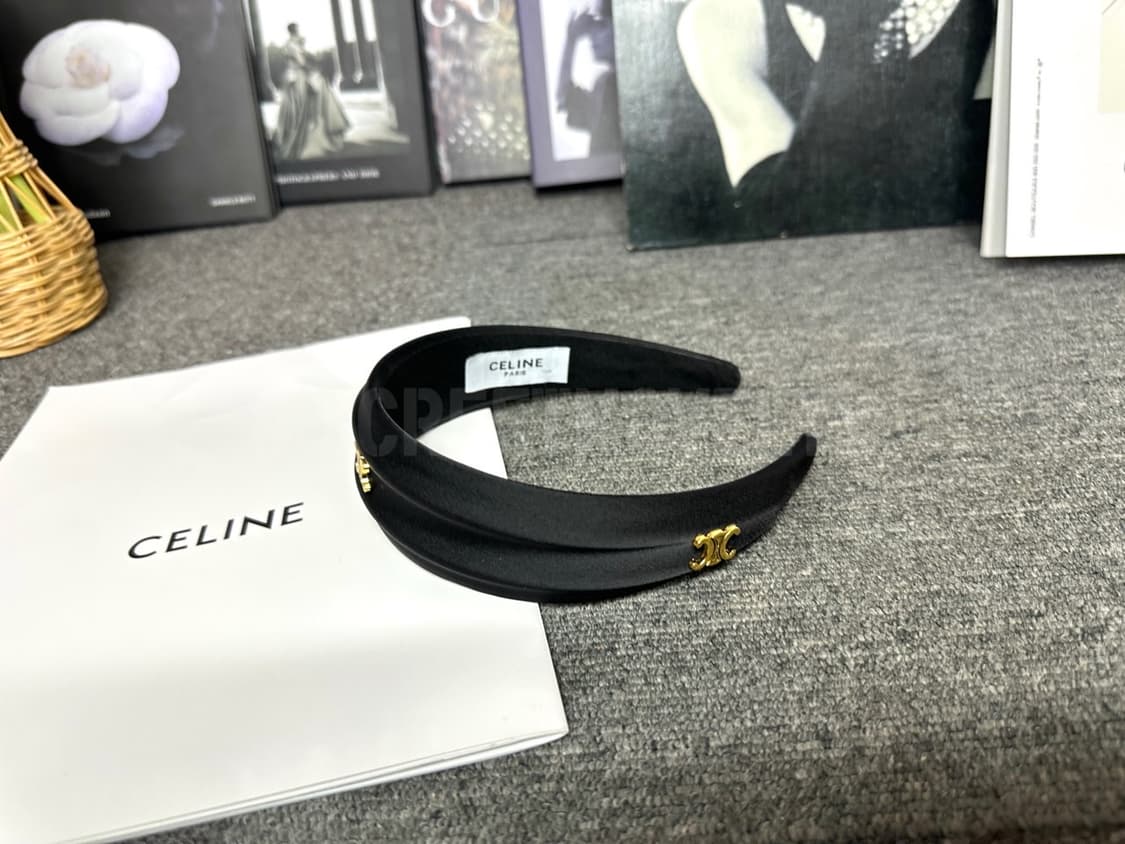 셀린느 실크 헤어밴드 블랙 상품이미지2