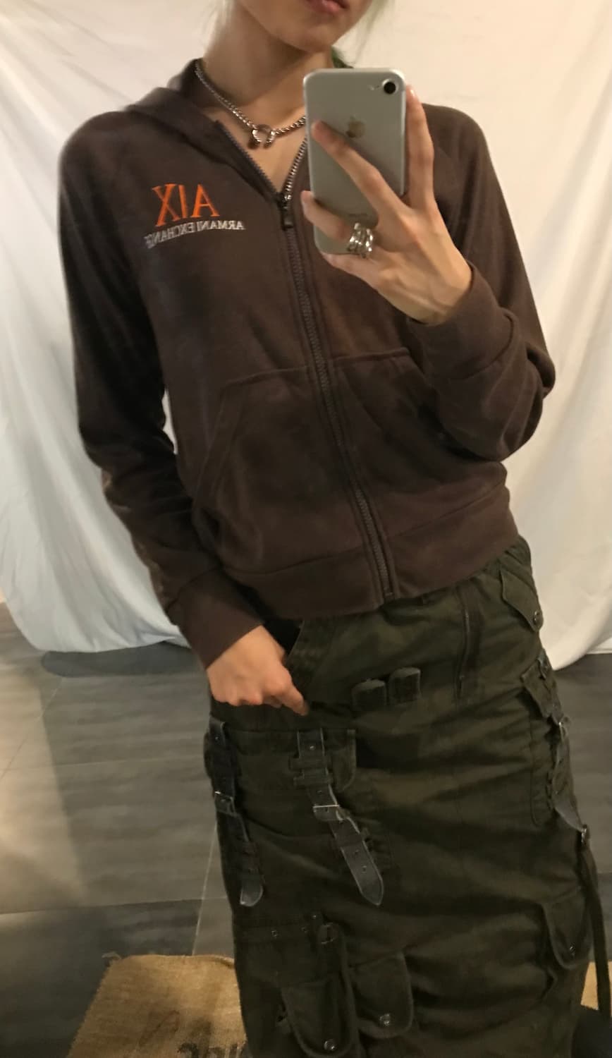 Armani Exchange cropped hooded 상품이미지4
