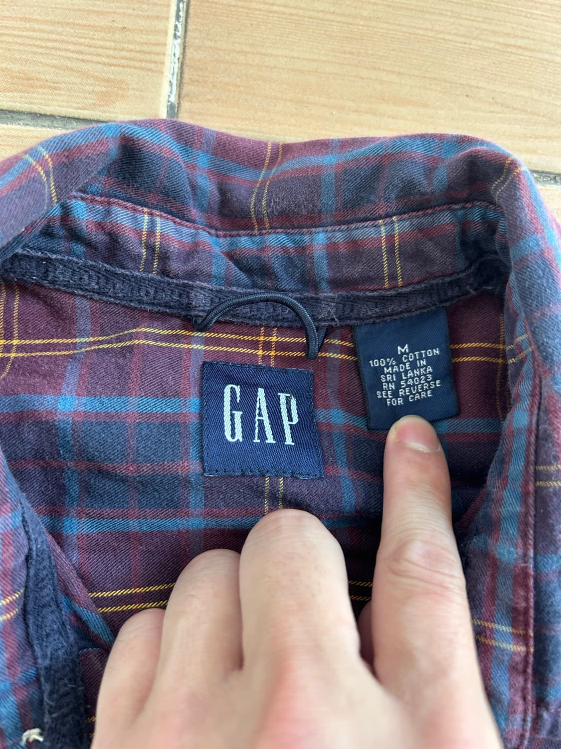 90-00‘s OLD GAP 올드갭 투포켓 체크셔츠 상품이미지3
