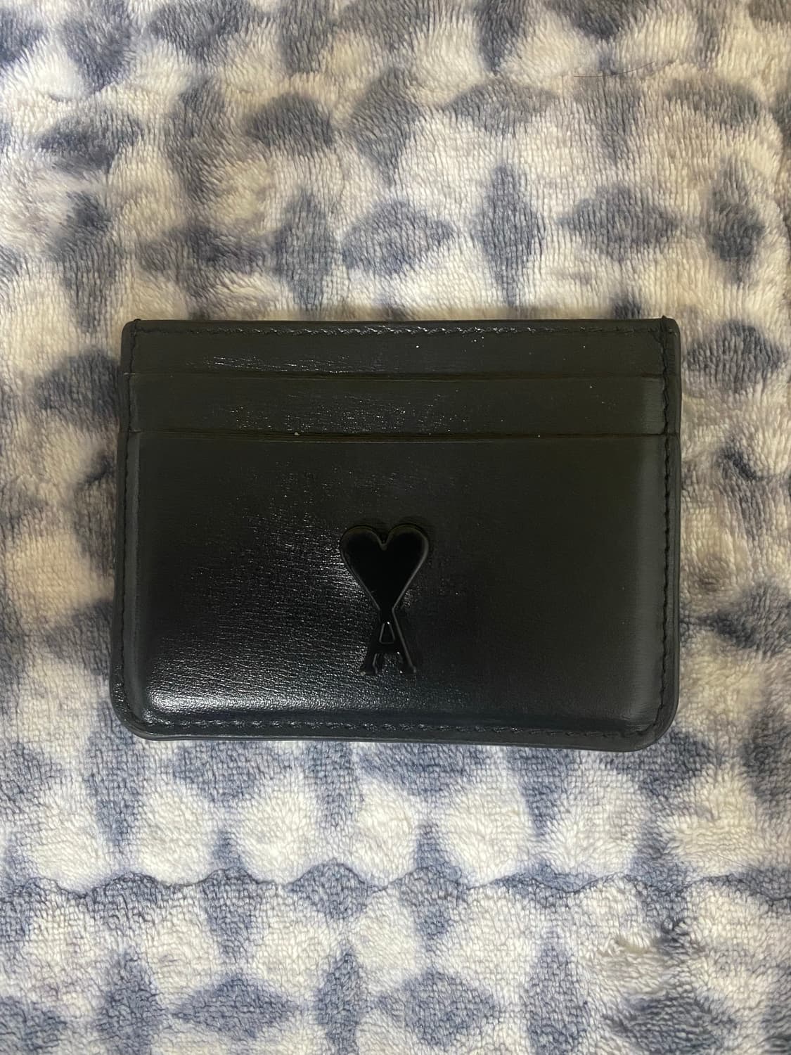 아미 하트 로고 레더 카드 홀더 블랙 상품이미지2