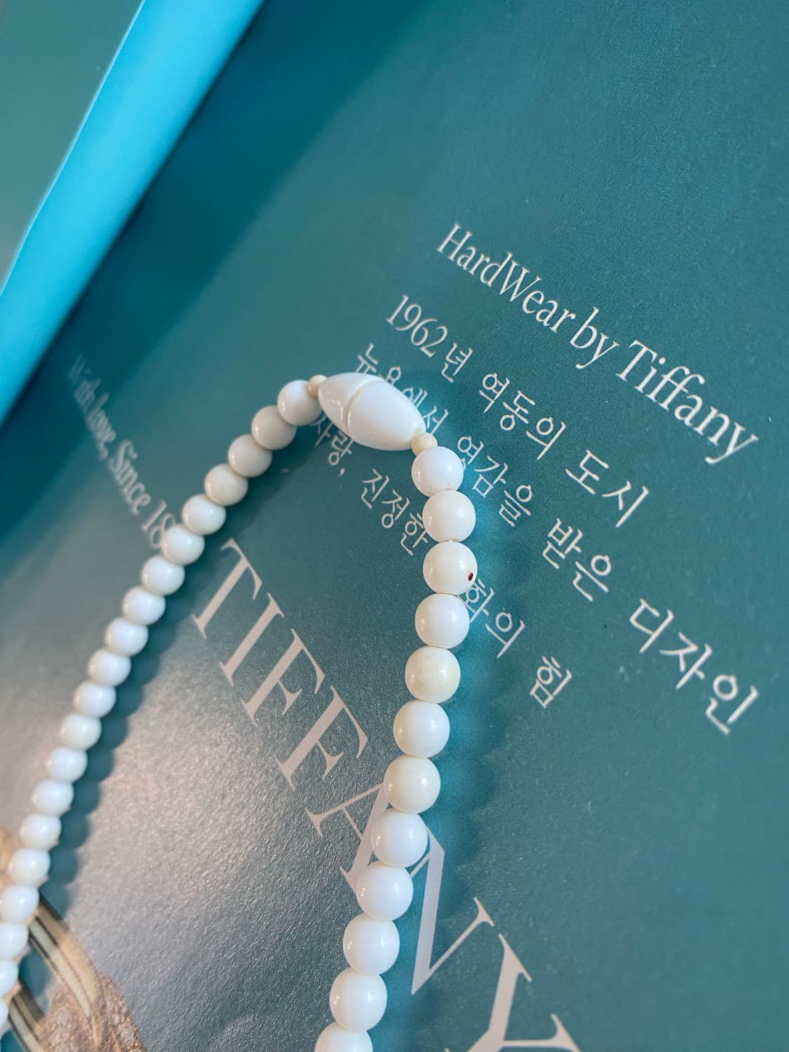 빈티지 화이트 비즈 네크리스 목걸이 주얼리 악세사리 상품이미지2