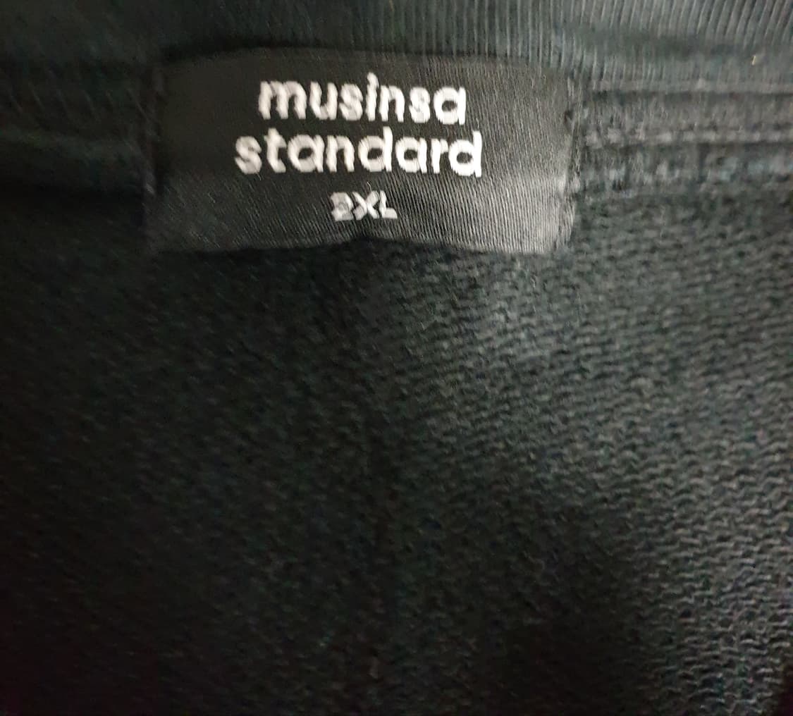 무신사스탠다드 하프짚업 스웨트 맨투맨 블랙 (XXL) 상품이미지2