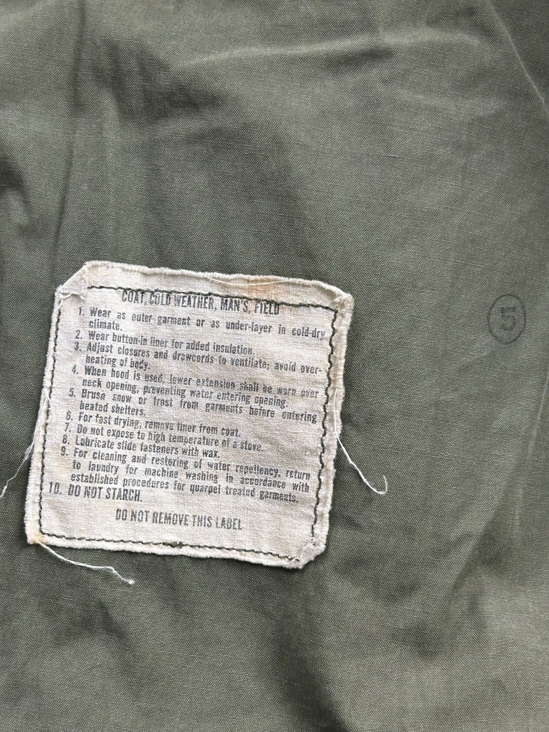 70's 미군 오리지날 M-65 필드 자켓(M-R) 상품이미지10