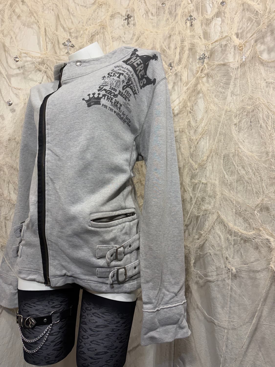 00's bias zipper buckle hoodie zip-up  상품이미지8