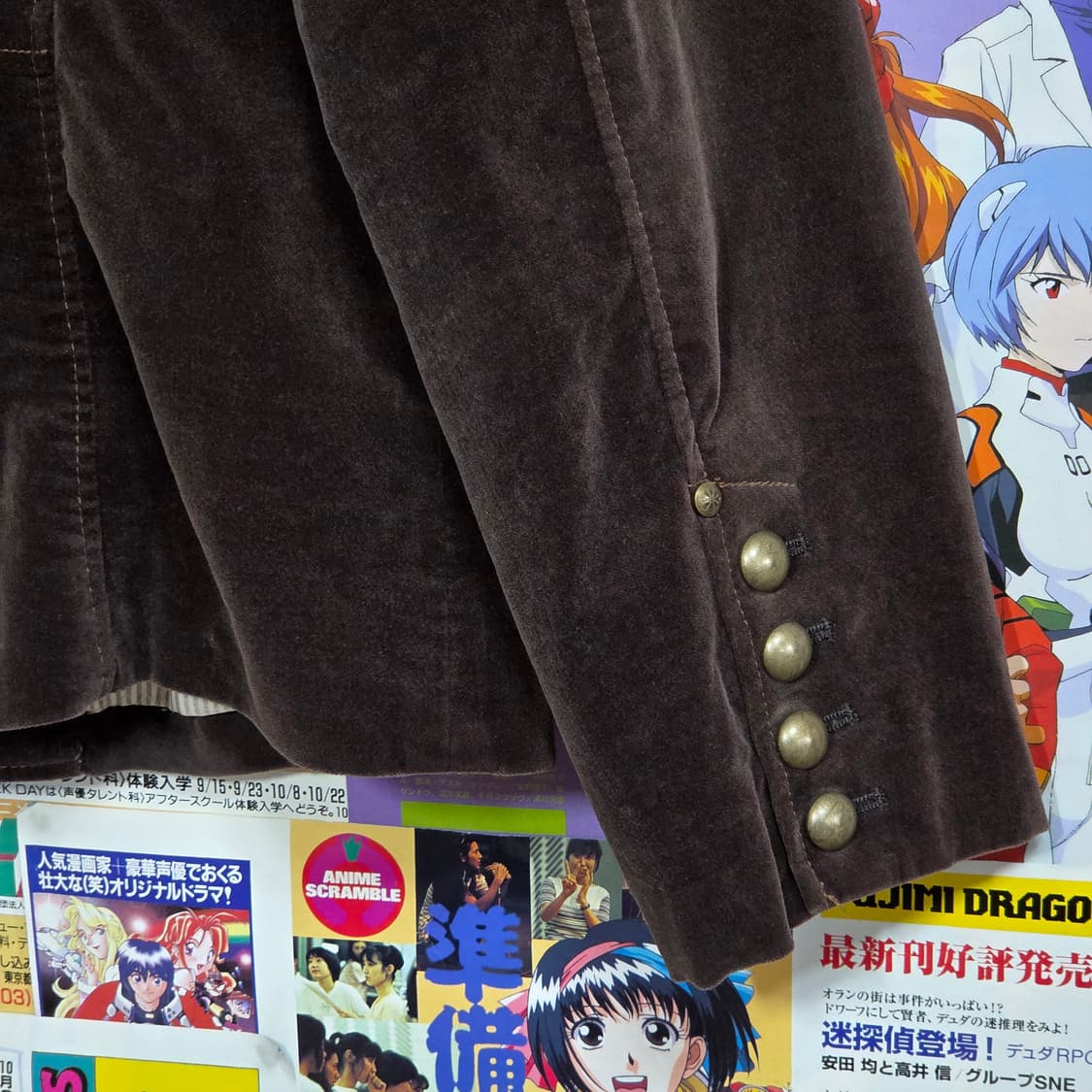 JPN 빈티지 버튼 브라운 벨벳 자켓 상품이미지8